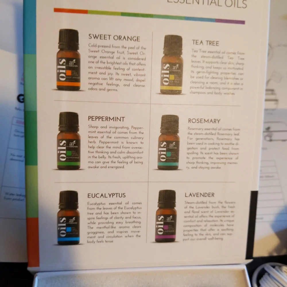 ART NATURALS OIL DIFFUSER + 6 ESSENTIAL OIL BUNDLE